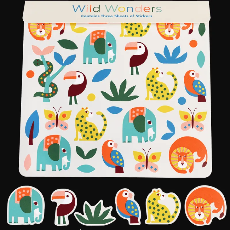 Rex London Animal stickers (3 sheets) - Wild Wonders Clearance