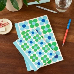 Rex London A6 notebook - Blue and green Daisy Online