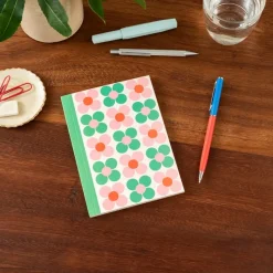 Rex London A6 notebook - Pink and green Daisy New