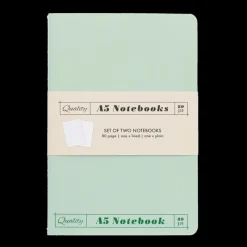 Rex London A5 notebooks (set of 2) - Green & aqua Best