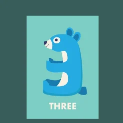 Rex London Birthday card - Bear THREE Best