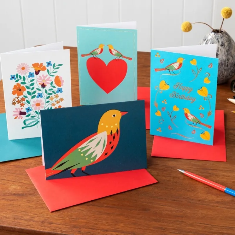 Rex London Birthday card - Flower birds Best