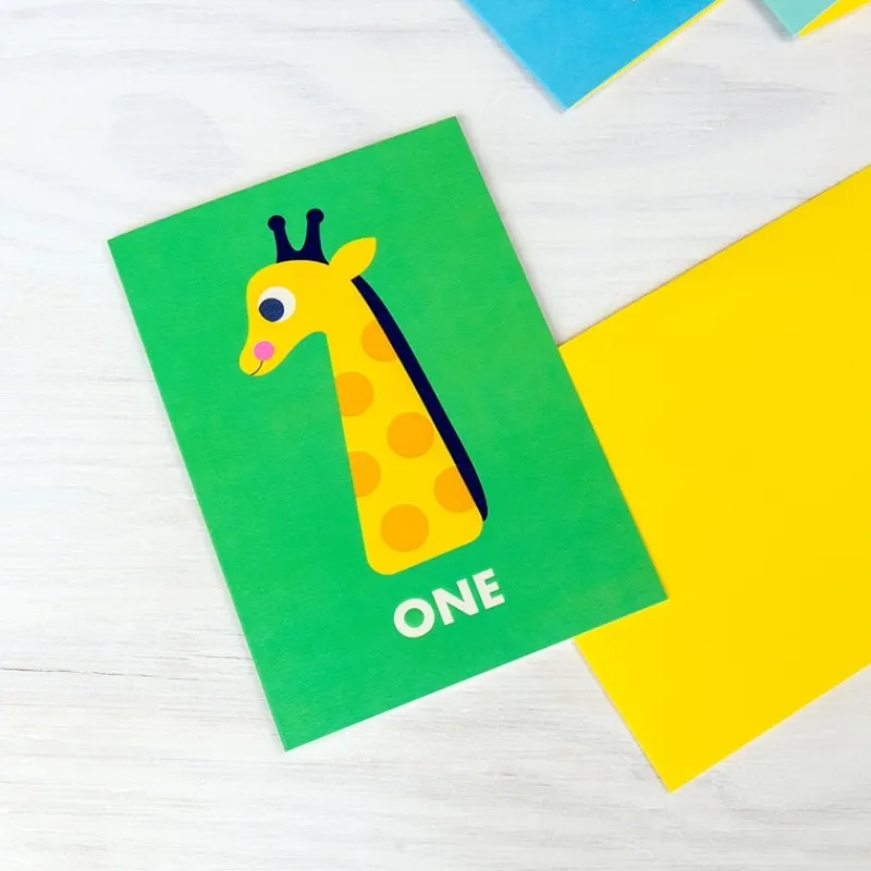 Rex London Birthday card - Giraffe ONE Clearance
