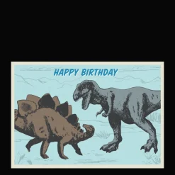 Rex London Birthday card - Prehistoric Land dinosaur Clearance