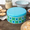 Rex London Cake storage tin - Blue and green Daisy Sale