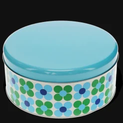 Rex London Cake storage tin - Blue and green Daisy Sale