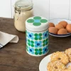 Rex London Canister storage tin - Blue and green Daisy Clearance