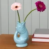 Rex London Ceramic fish vase - Aqua blue New
