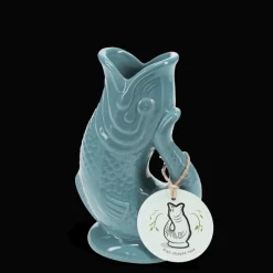 Rex London Ceramic fish vase - Blue Hot