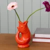Rex London Ceramic fish vase - Orange Fashion