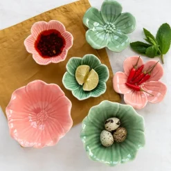 Rex London Ceramic flower bowl 13cm - Green New