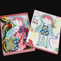 Rex London Children's cardboard stitching kit - Dress-up dolly Hot