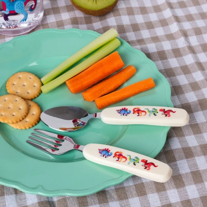 Rex London Children's cutlery set - Baby Dinos Sale