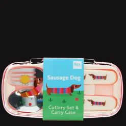 Rex London Children's cutlery set - Sausage Dog Hot