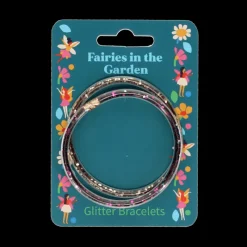 Rex London Children's glitter bracelets (set of two)- Fairies in the Garden Hot