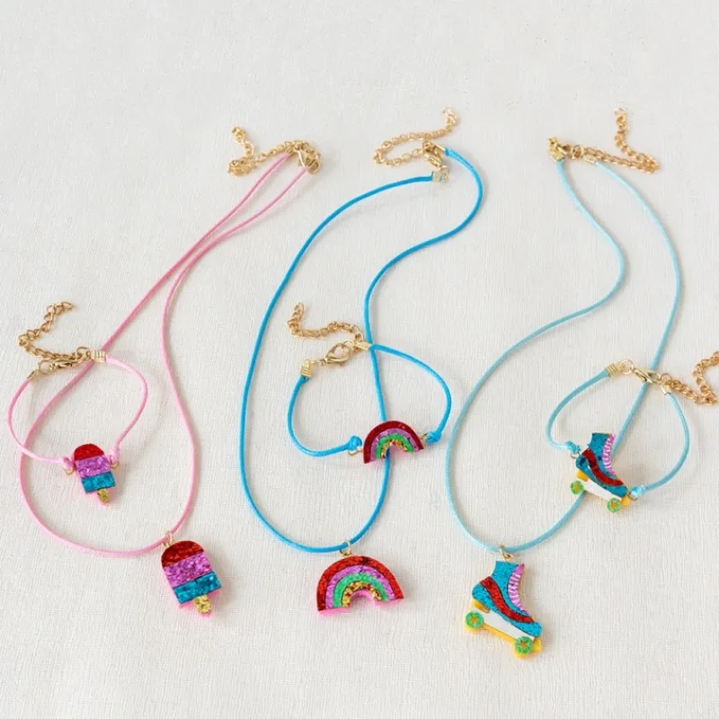 Rex London Children's glitter necklace - Ice lolly Fashion