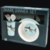 Rex London Children's melamine dinner set (5 pieces) - Sharks Clearance