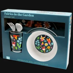 Rex London Children's melamine dinner set (5 pieces) - Fairies in the Garden Fashion
