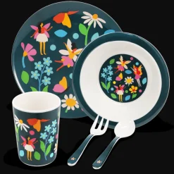 Rex London Children's melamine dinner set (5 pieces) - Fairies in the Garden Fashion