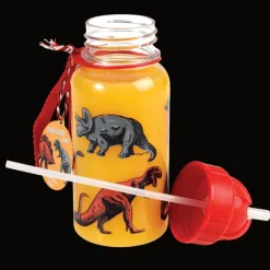 Rex London Children's water bottle with straw 500ml - Prehistoric Land Fashion