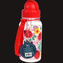 Rex London Children's water bottle with straw 500ml - Ladybird Best