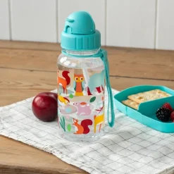Rex London Children's water bottle with straw 500ml - Woodland Best