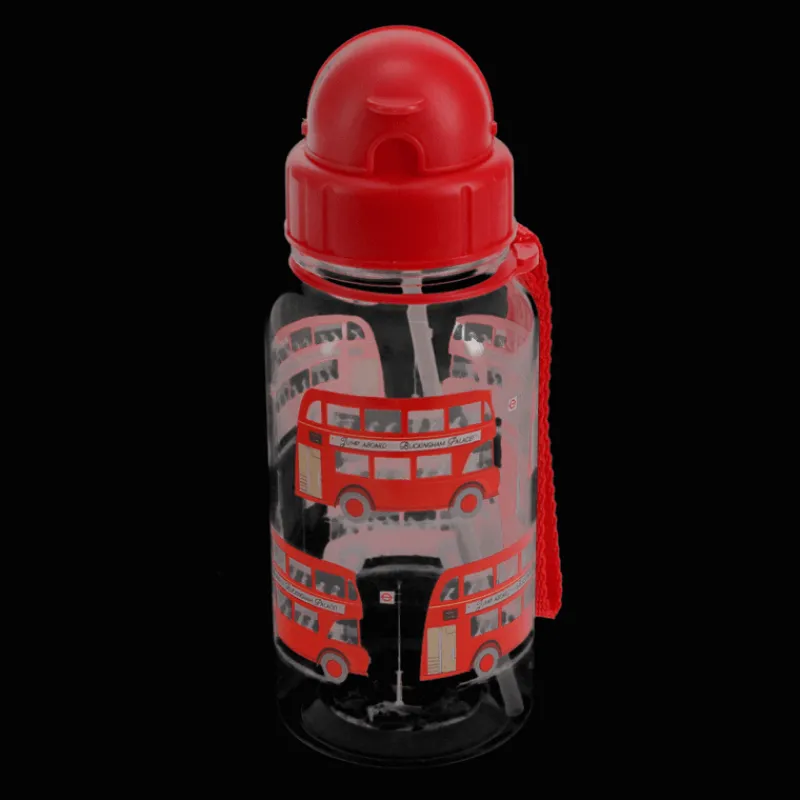 Rex London Children's water bottle with straw 500ml - TfL Routemaster Bus New