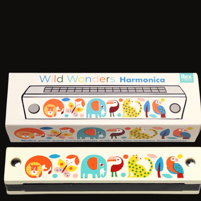 Rex London Children's wooden harmonica - Wild Wonders Best