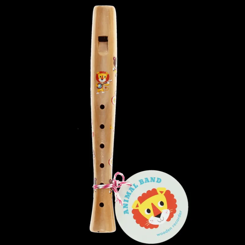 Rex London Children's wooden recorder - Animal Band Fashion