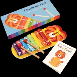 Rex London Children's xylophone with song book - Charlie the Lion New