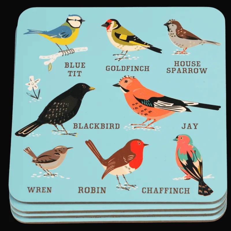 Rex London Coasters (set of 4) - Garden Birds Fashion