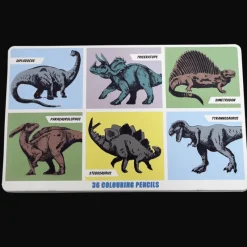 Rex London 36 colouring pencils in a tin - Prehistoric Land Hot