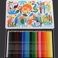 Rex London 36 colouring pencils in a tin - Wild Wonders Discount