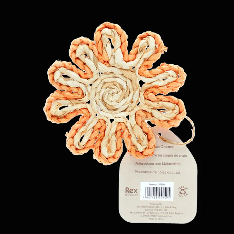 Rex London Corn husk coaster - Orange Fashion