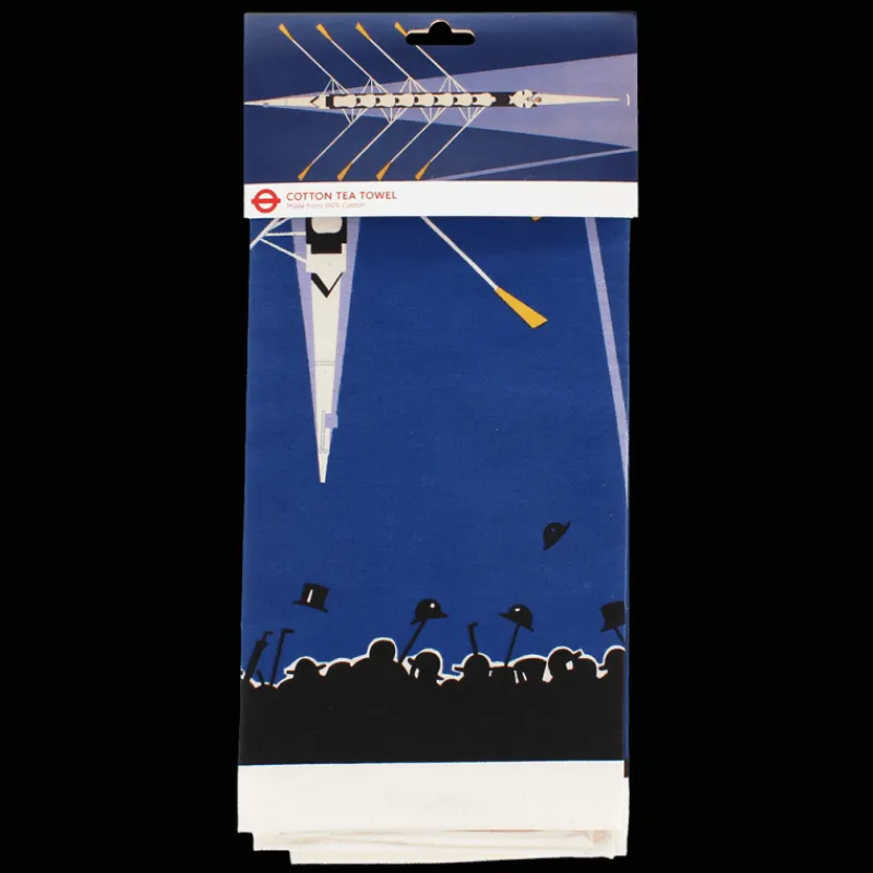 Rex London Cotton tea towel - TfL Vintage Poster "Boat Race" Outlet