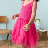 Rex London Crochet dress (5-6 years) - Bright pink Outlet