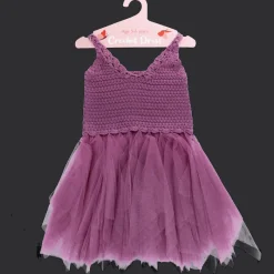 Rex London Crochet dress (5-6 years) - Damson purple New