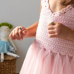 Rex London Crochet dress (5-6 years) - Pale pink Outlet