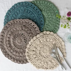 Rex London Crochet placemat - Green Best