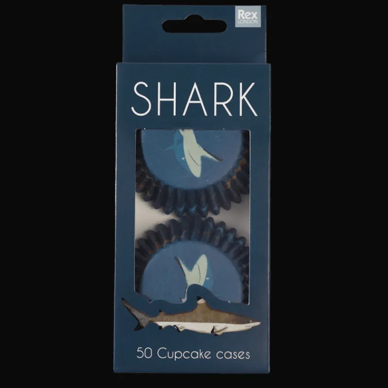 Rex London Cupcake cases (pack of 50) - Sharks Hot
