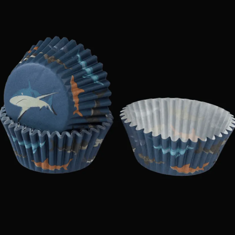 Rex London Cupcake cases (pack of 50) - Sharks Hot