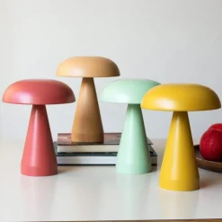 Rex London Dimmable mushroom touch lamp - Peach Online