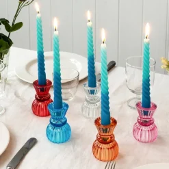 Rex London Double ended glass candle holder - Blue Fashion