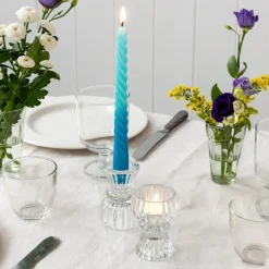 Rex London Double ended glass candle holder - Clear Online