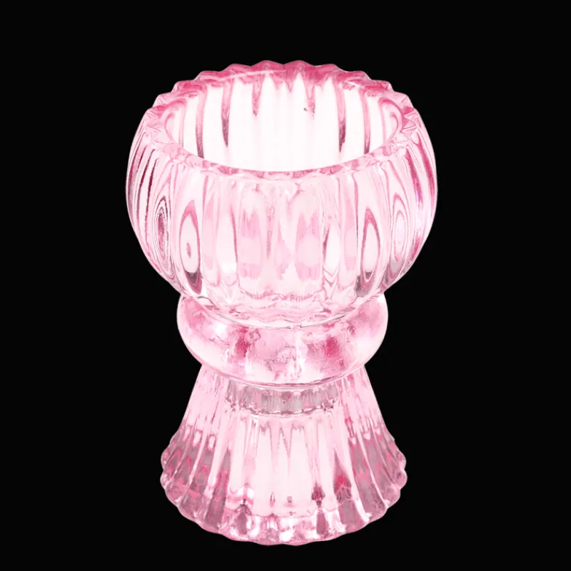 Rex London Double ended glass candle holder - Pink Best