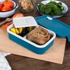 Rex London Double wall lunch box with divider - Blue Discount