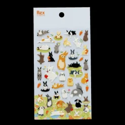 Rex London 3D puffy stickers - Kawaii Bunny New
