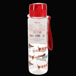 Rex London Drinks bottle with push button lid 700ml - Sausage Dog New