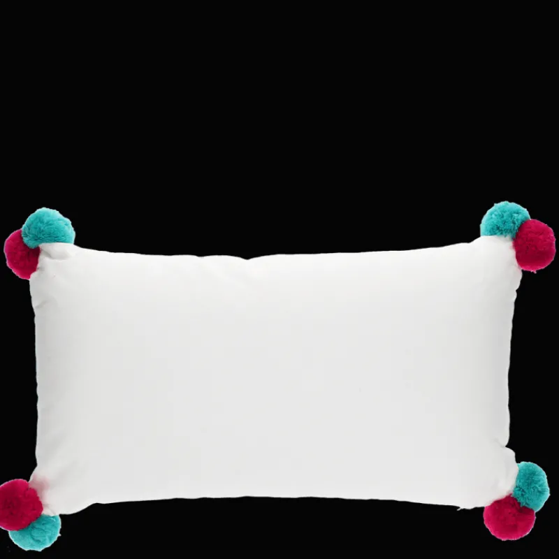 Rex London Embroidered cushion with pom poms - Sausage Dog Fashion
