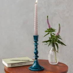 Rex London Enamel candlestick (19cm) - Blue Best
